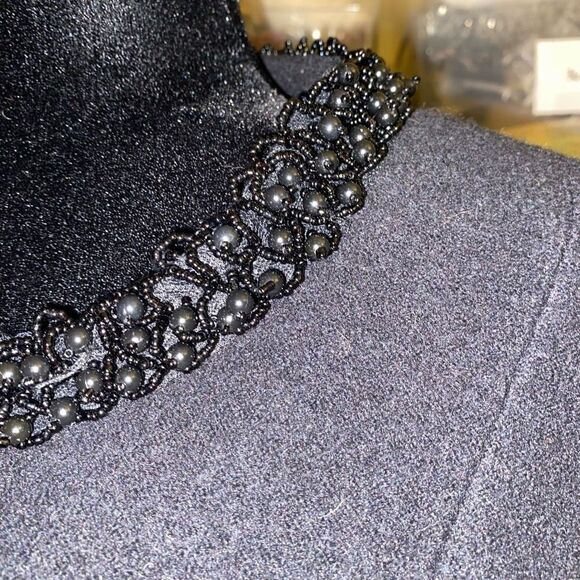 Chico’s‎ Jazzy Jewel Black Wool Embellished Cardigan Jacket L / 12/ 2 - Picture 5 of 13